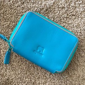 Mywalit zipper wallet blue